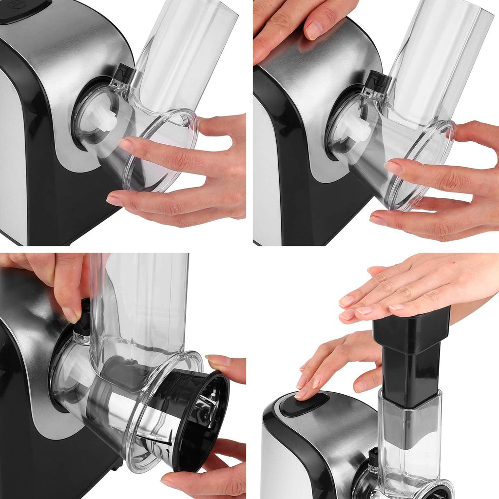 Electric Cheese Grater 5 in 1 Professional Electric Shredder Vegetable Slicer 150W One-Touch Control Salad Maker Y174375