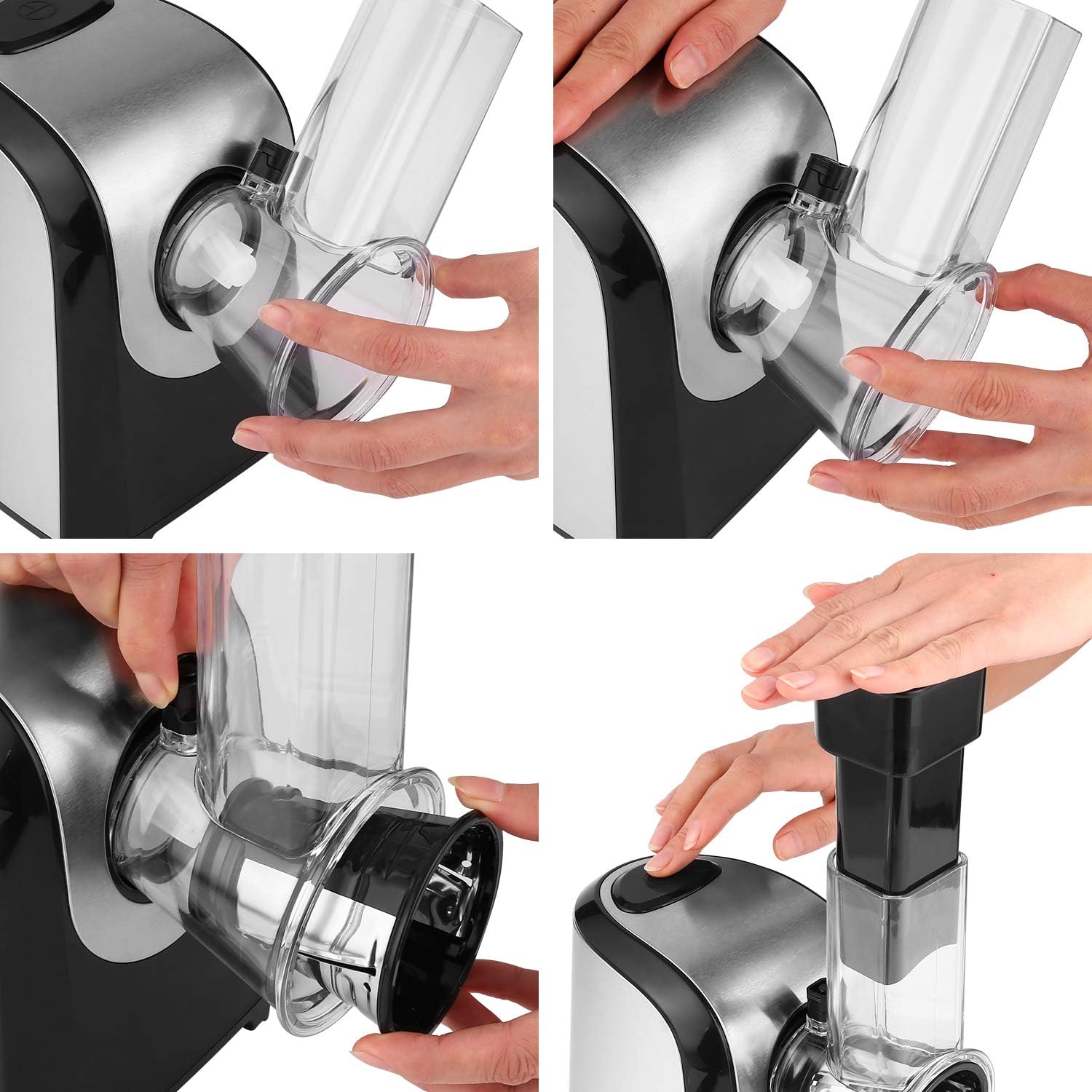 Electric Cheese Grater 5 in 1 Professional Electric Shredder Vegetable Slicer 150W One-Touch Control Salad Maker Y174375