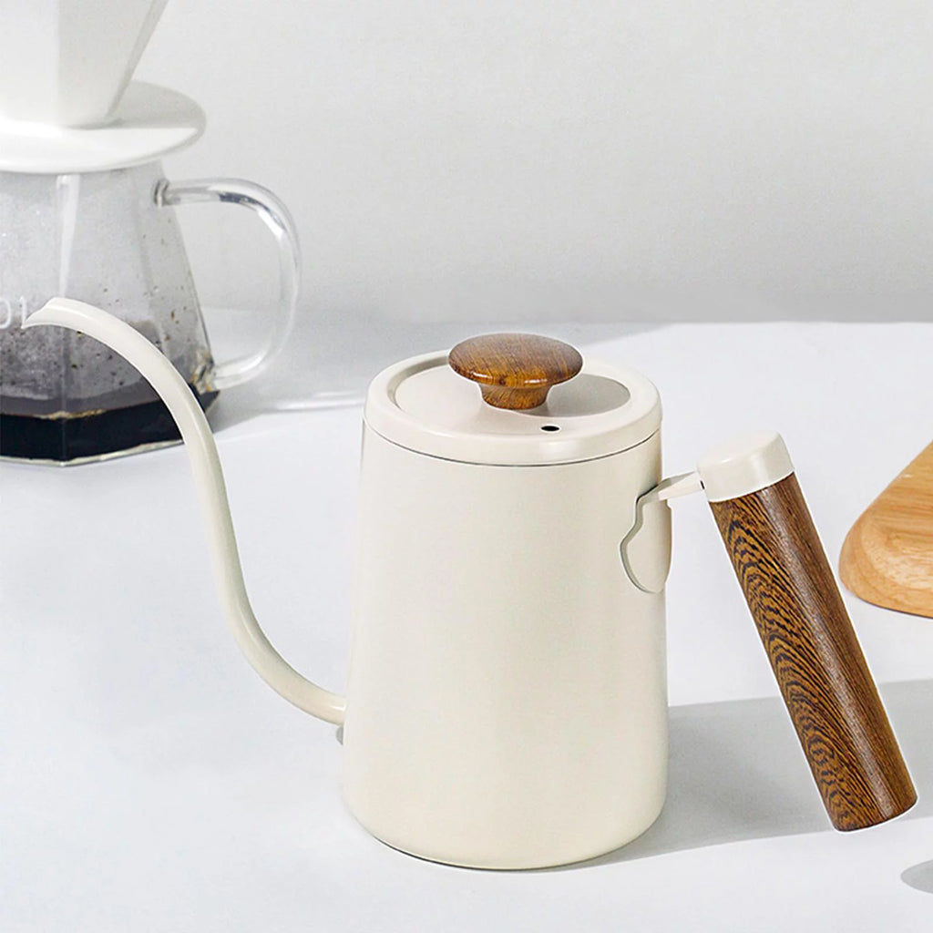 Beige Gooseneck Coffee Kettle N402