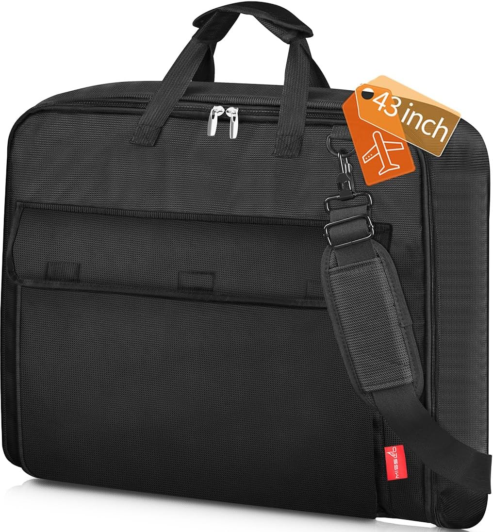 Black 43'' Waterproof Garment Bag with Shoulder Strap I658411