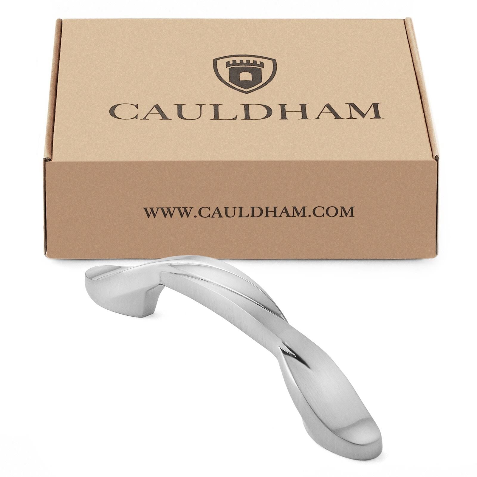 25 Pack Solid Braided Kitchen Cabinet Pulls Handles (3x22 Hole Centers) Satin Nickel Y142