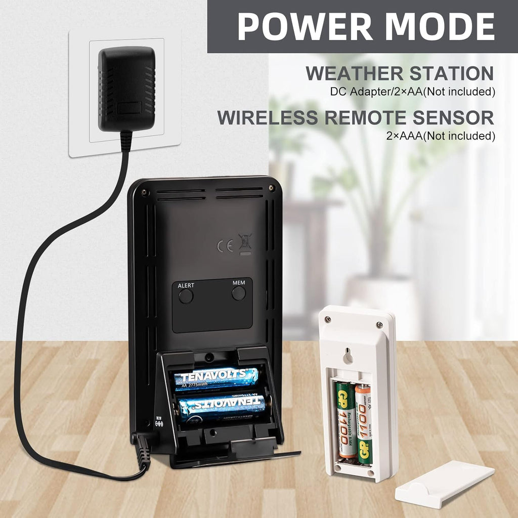 Wireless Color Display Indoor Outdoor Weather Station with Atomic Clock C5686