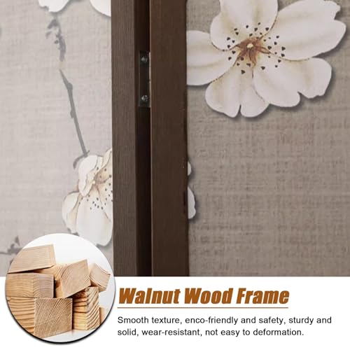 6 Panel Walnut Wood Room Divider P143096