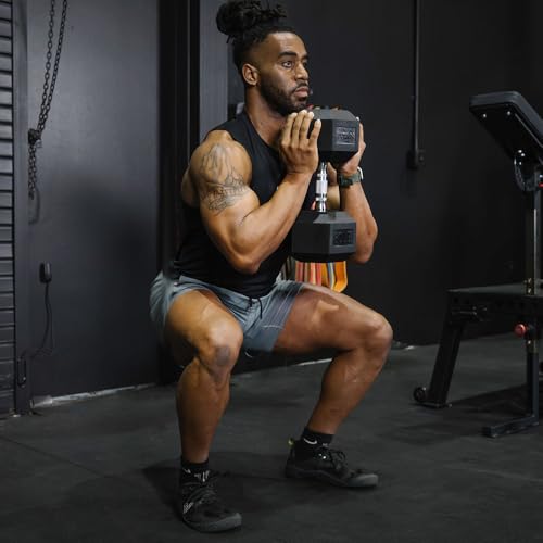 Black Rubber Coated Hex Dumbbell Pair D173911