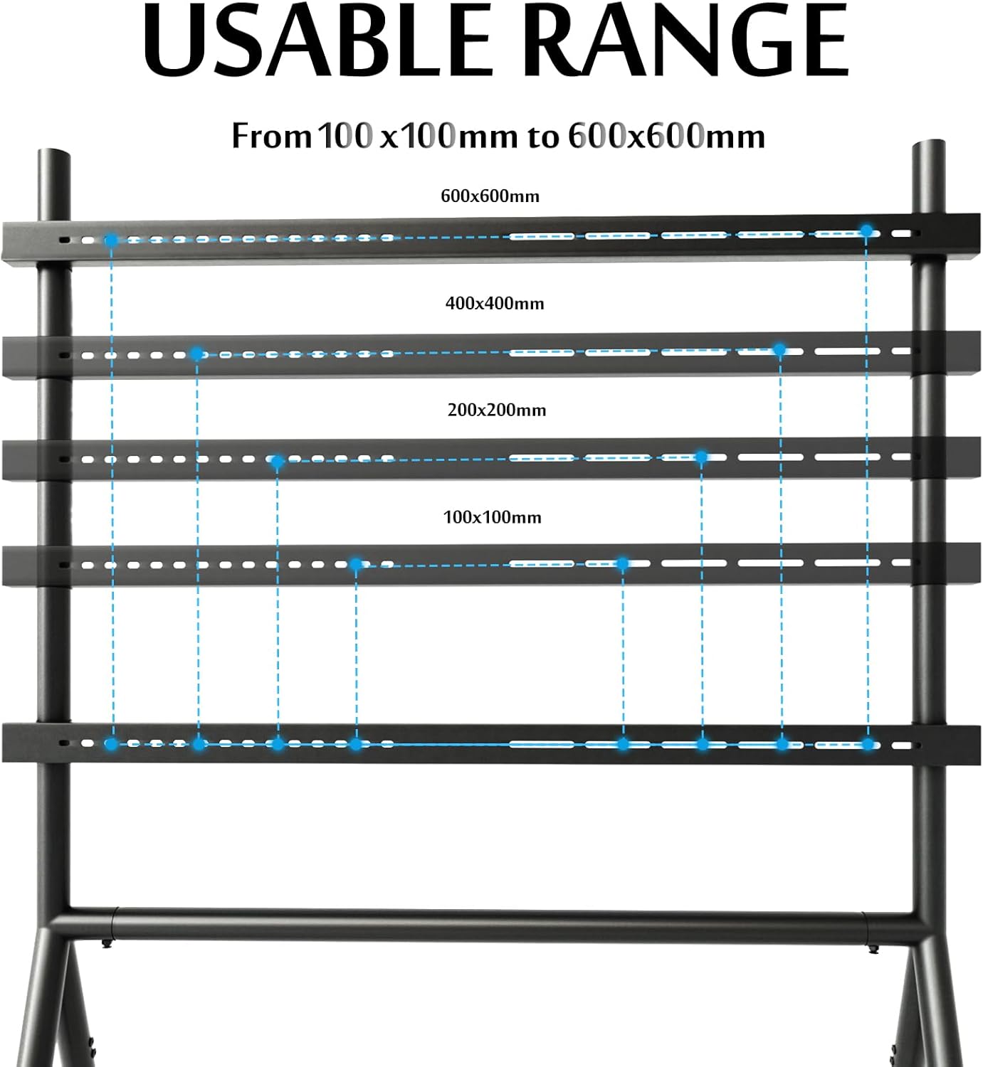 TV Easel Stand 37"-70" inch Adjustable with Wheels B30156