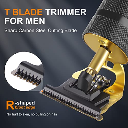 Black Cordless Hair Trimmer T-Blade Grooming Kit with Guide Combs N568822