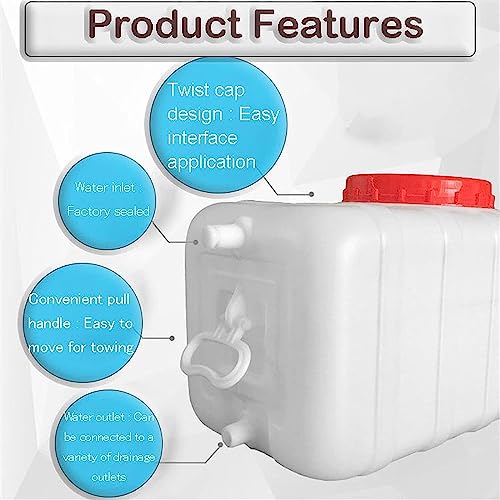 White Food-Grade Plastic Water Tank with Faucet 200L P477322