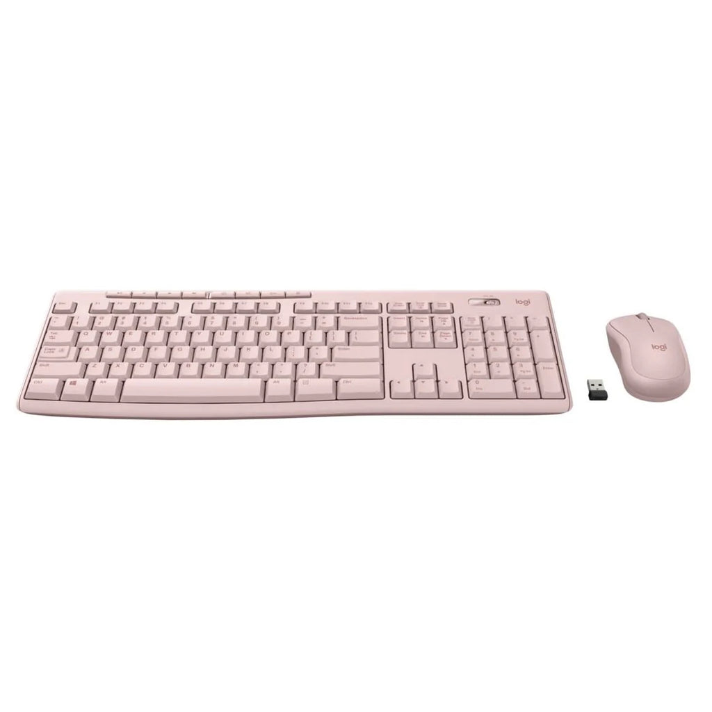 Wireless Keyboard and Mouse Combo, 2.4 GHz, Compact Mouse, Rose F9105