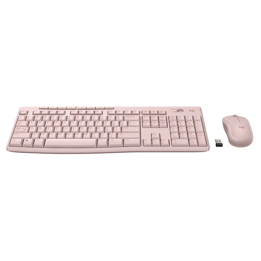Wireless Keyboard and Mouse Combo, 2.4 GHz, Compact Mouse, Rose F9105