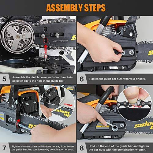 GAS Powered 62cc 2-Cycle 20-inch Chainsaw C7844