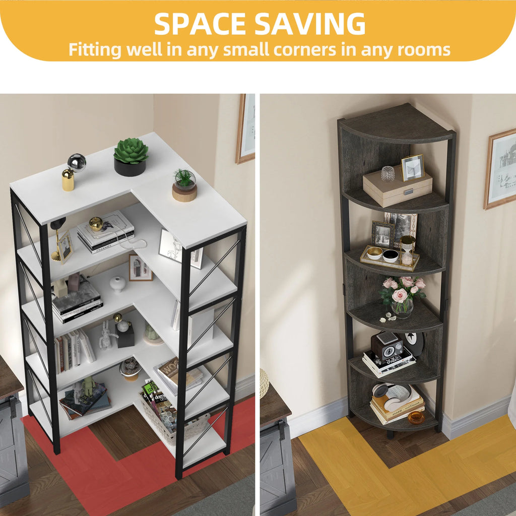 6-Tier Corner Bookcase Z7998
