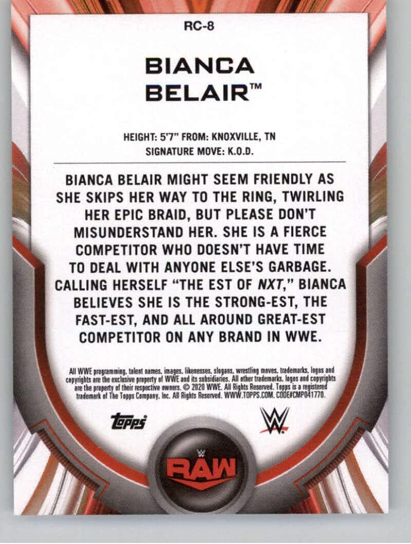 2020 Topps WWE Women's Division Roster Bianca Belair Raw Trading Card L935282