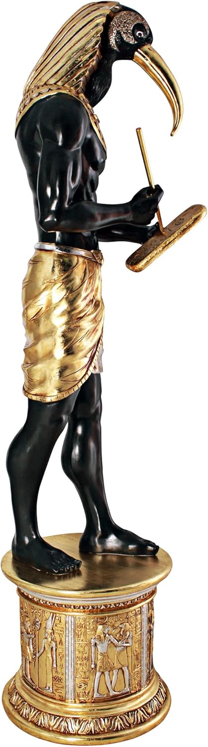 Life-Size Thoth Statue Atop a Temple Column Mount E318