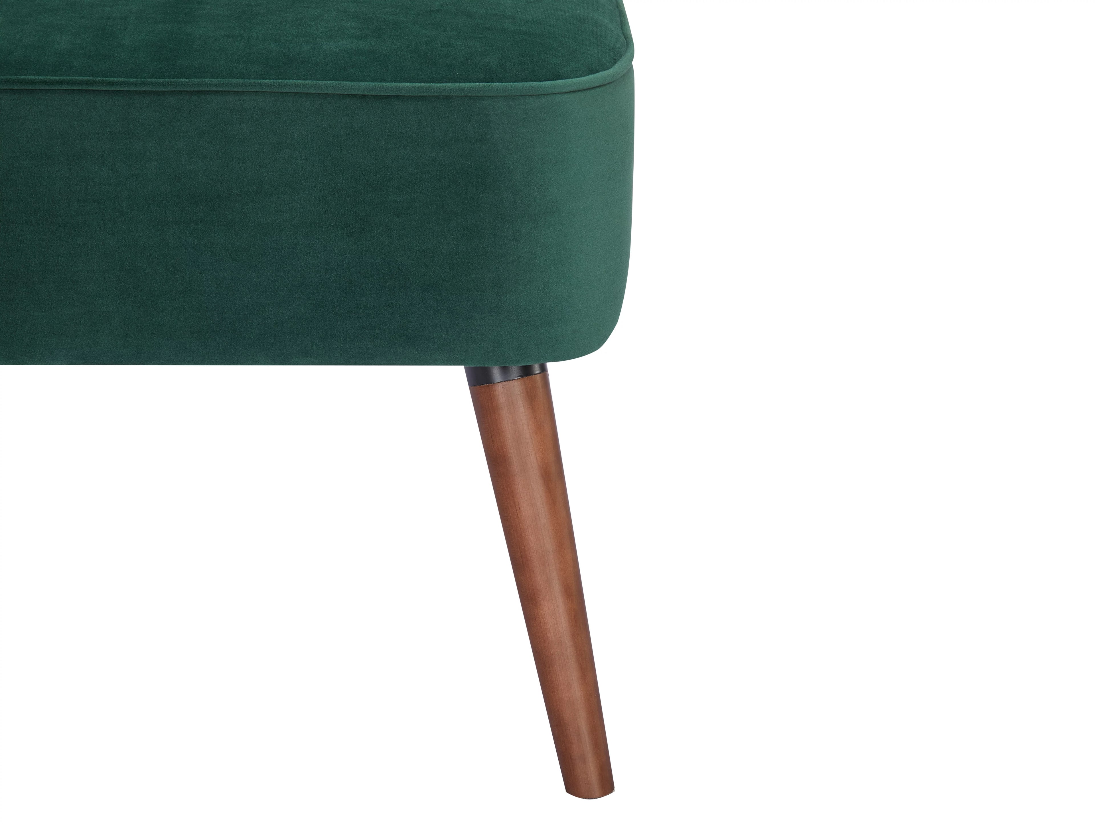 Green Velvet Armless Chair Q6490
