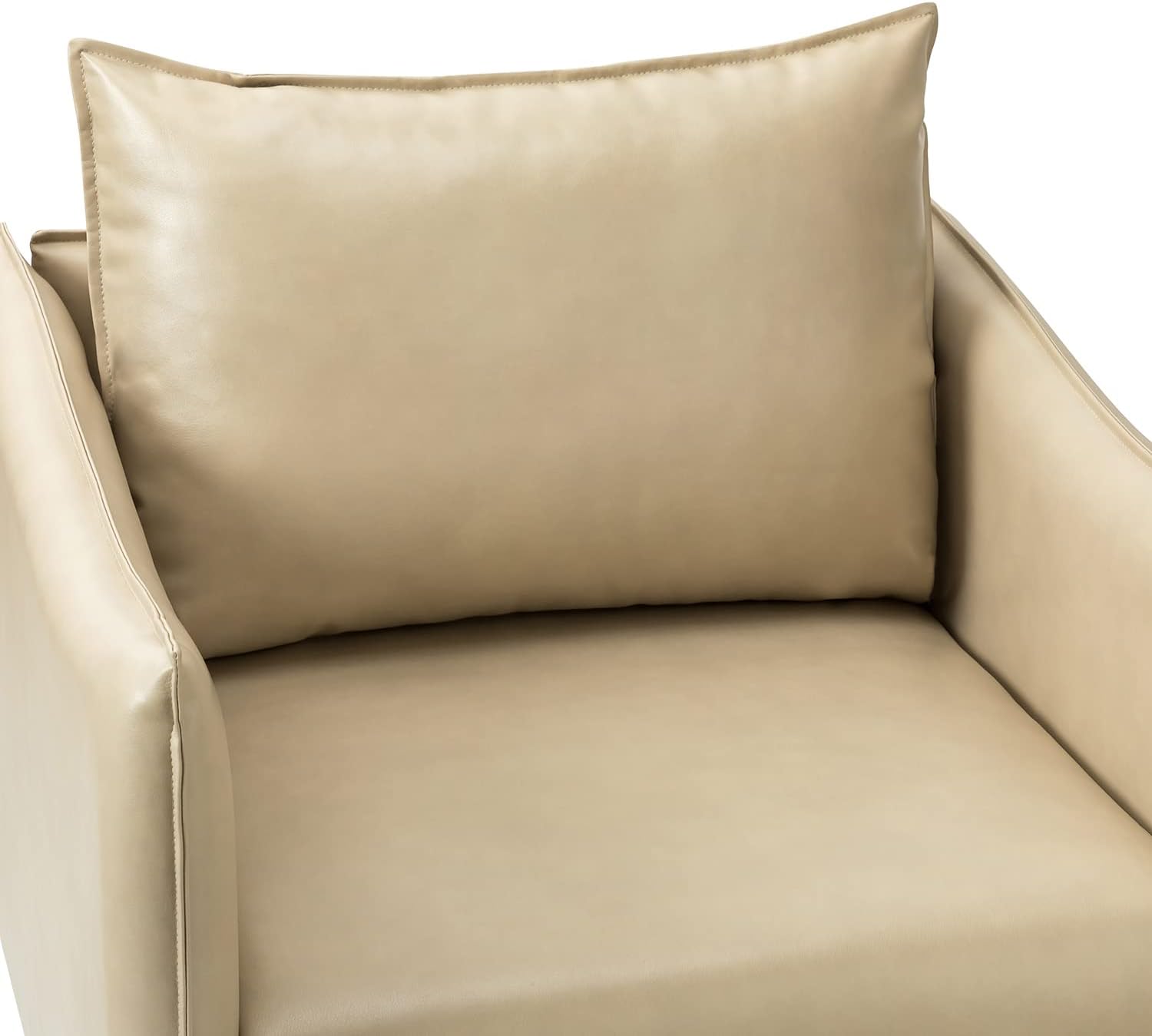 Beige Faux Leather Armchair Set Of 2 K154