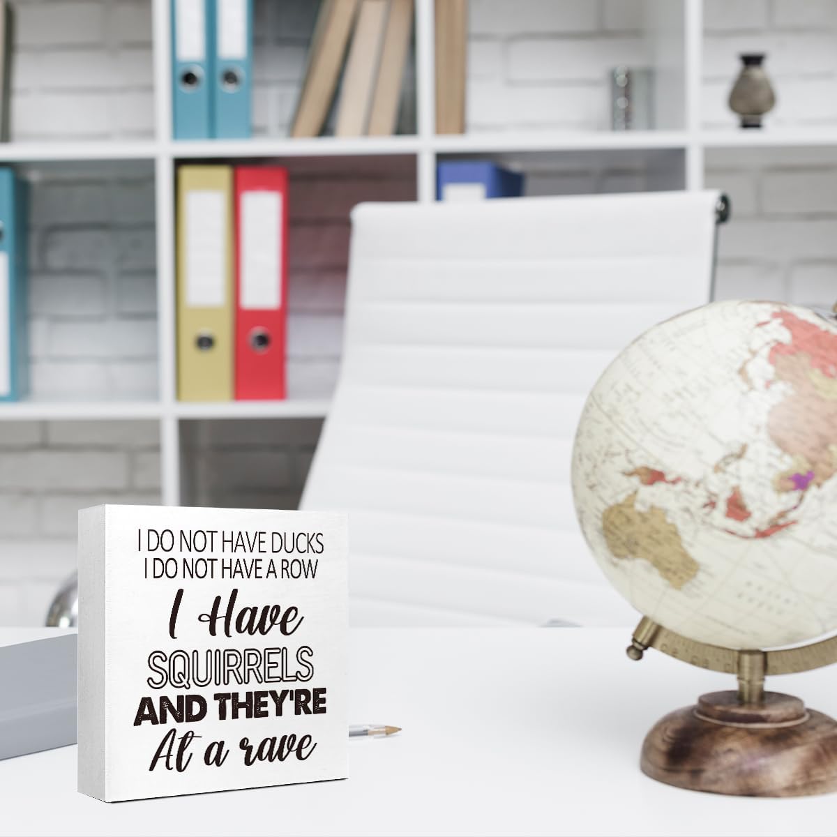 Wooden Box Sign Desk Decor O5416
