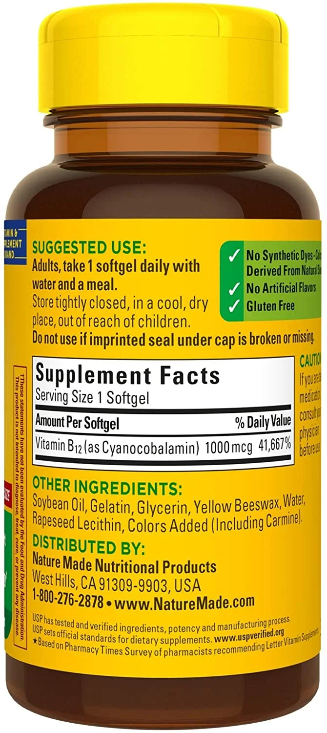 150 Count Vitamin B12 1000 mcg Softgels E122497