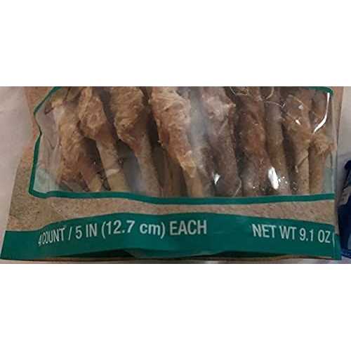 5 Wrapped Rawhide Sticks Dog treats Chicken V9420