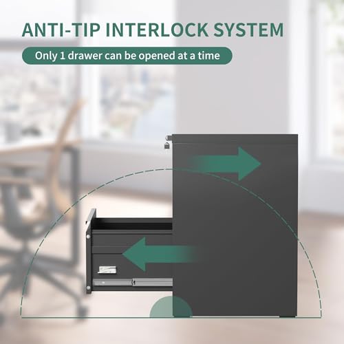 3 Drawer Vertical Metal File Cabinet with Lock R483