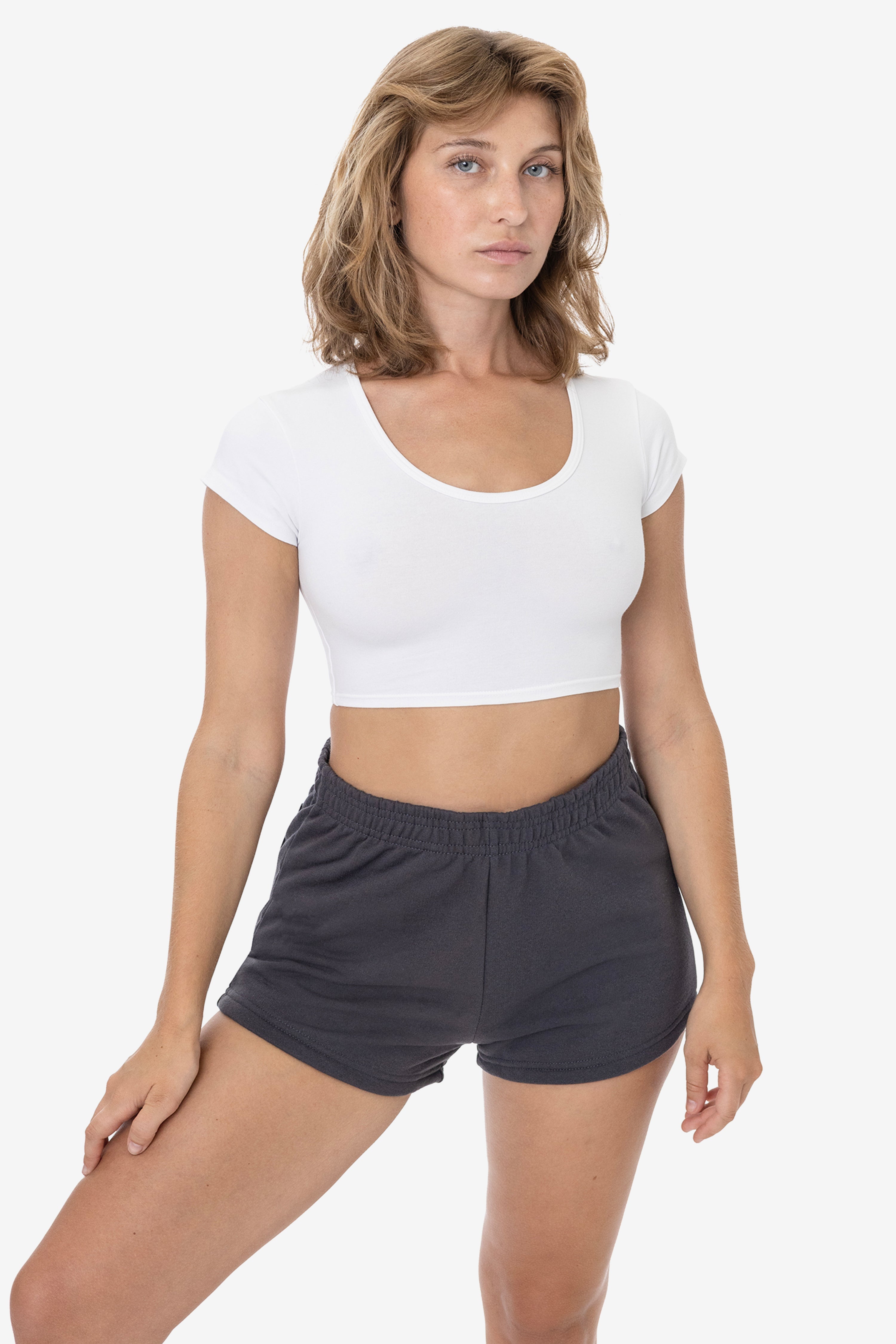 MWF314 - 10 oz. Mid-Weight Poly Cotton Fleece Short Shorts