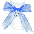 Net Charm Bow Anklet Socks - Blue