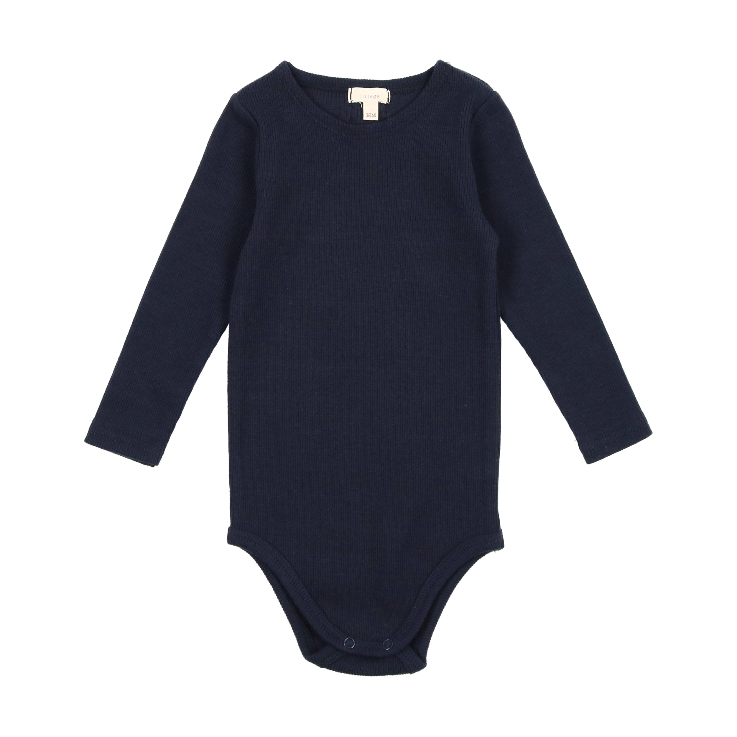 Lil Legs Ribbed Crewneck Onesie - Navy